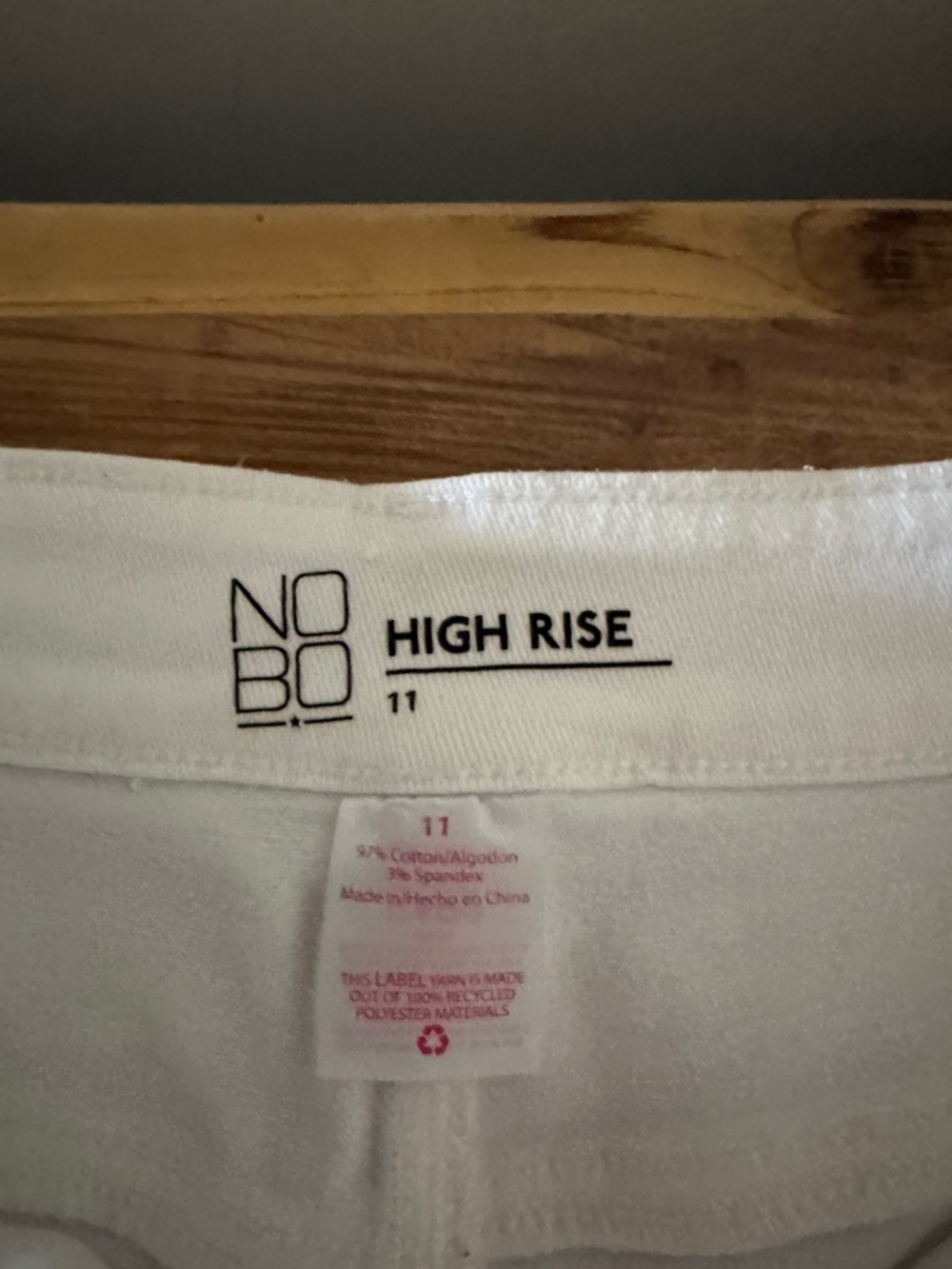 NOBO White High-Rise Waistband Pants